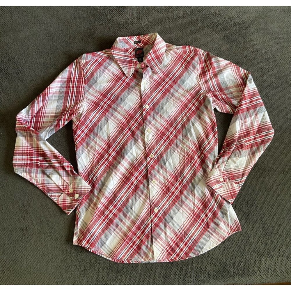 Anchor Blue button front long sleeve shirt size medium